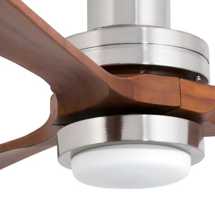 FARO 33518DC - LED Laeventilaator LANTAU LED/15W/230V matt kroom/puit + kaugjuhtimispult