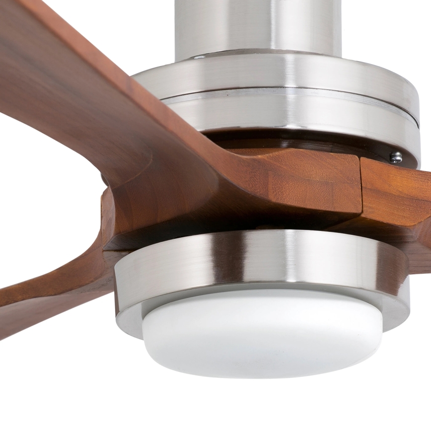 FARO 33518DC - LED Laeventilaator LANTAU LED/15W/230V matt kroom/puit + kaugjuhtimispult