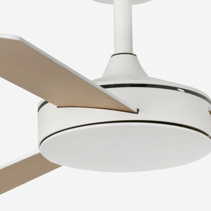 FARO 33603DC - Laeventilaator MINI MALLORCA S pruun/valge d. 106 cm + kaugjuhtimispult