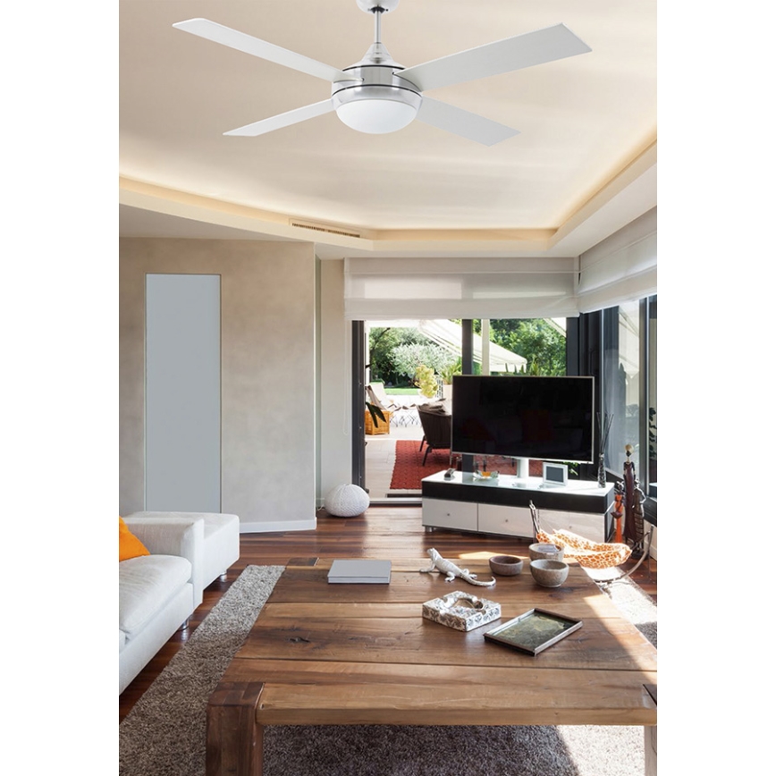 FaRO 33701 - Laeventilaator ICARIA puldiga 2xE27/20W/230V hall d. 132 cm + pult