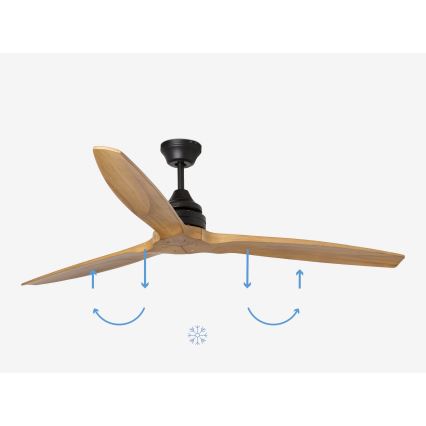 FARO 33718DC - Laeventilaator ALO L puit/must d. 152 cm + kaugjuhtimispult
