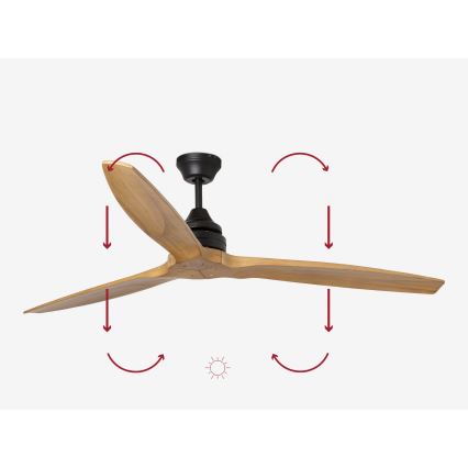 FARO 33718DC - Laeventilaator ALO L puit/must d. 152 cm + kaugjuhtimispult