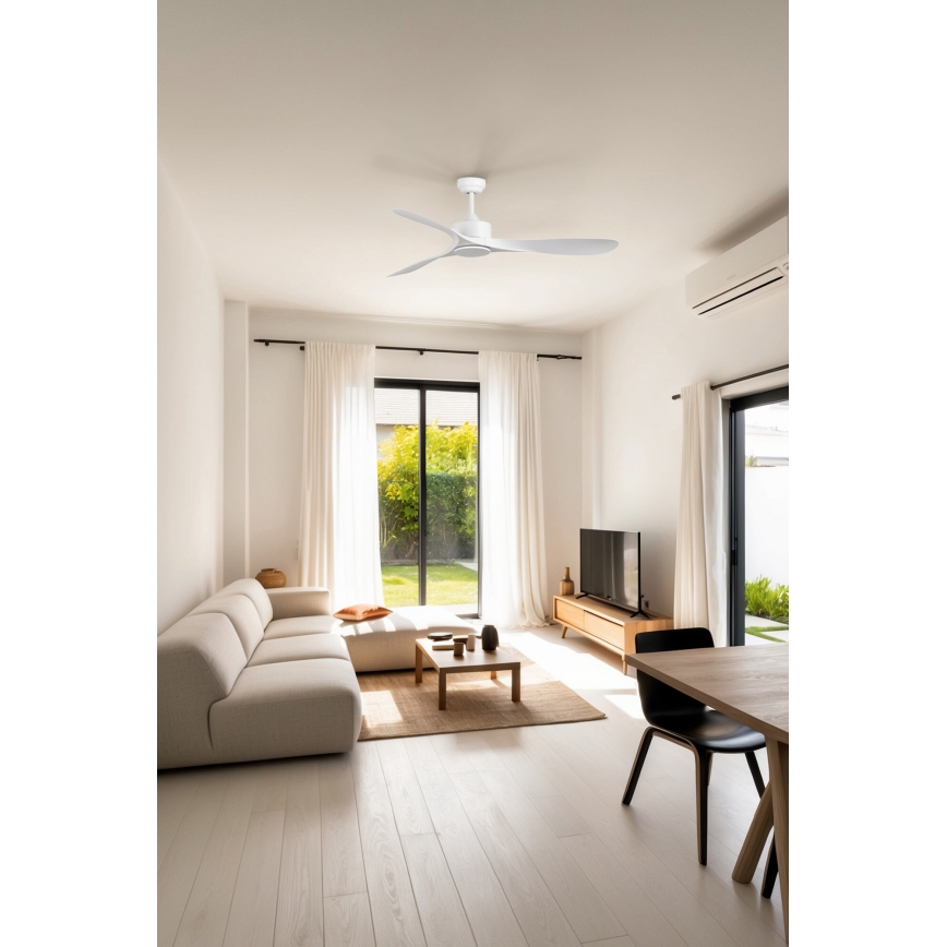 FARO 33750DC - Laeventilaator LUZON L valge + kaugjuhtimispult