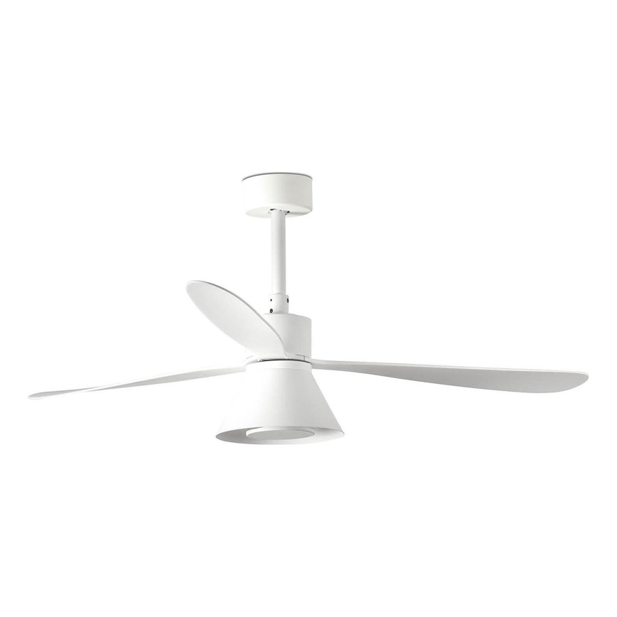 FARO 33760WT-22 - LED hämardatav laeventilaator AMELIA L CONE LED/20W/230V 2700/3500/5000K valge, läbimõõt 132 cm Wi-Fi Tuya + kaugjuhtimispult