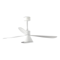 FARO 33760WT-22 - LED Hämariga laeventilaator AMELIA L CONE LED/20W/230V 2700/3500/5000K valge, diameeter 132 cm Wi-Fi Tuya + puldiga