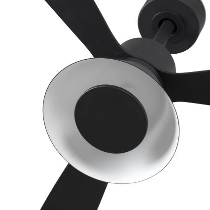 FARO 33761WT-23 - LED Hämardatav laeventilaator AMELIA L CONE LED/20W/230V 2700/3500/5000K must d. 132 cm Wi-Fi Tuya + kaugjuhtimispult
