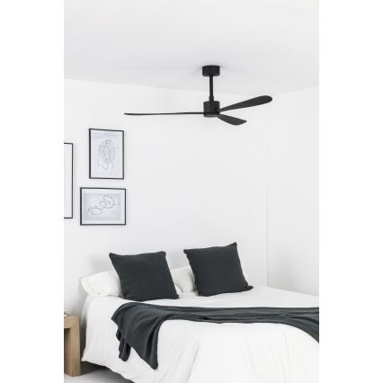FARO 33761WT - Laeventilaator AMELIA L must d. 132 cm Wi-Fi Tuya + kaugjuhtimispult