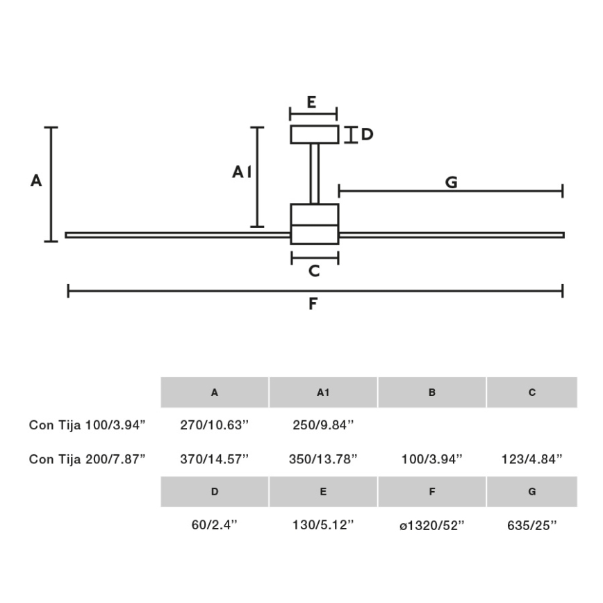 FARO 33761WT - Laeventilaator AMELIA L must d. 132 cm Wi-Fi Tuya + kaugjuhtimispult