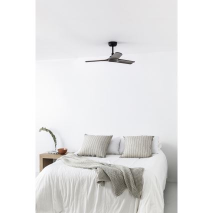FARO 33806WT - Laeventilaator HEYWOOD S puit/must d. 90 cm Wi-Fi Tuya + kaugjuhtimispult