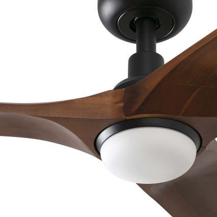 FARO 33806WT1S - LED-hämardatav laeventilaator HEYWOOD S LED/10 W/230 V 2700/3000/4000 K läbimõõt 90 cm puit/must Wi-Fi Tuya + kaugjuhtimispult