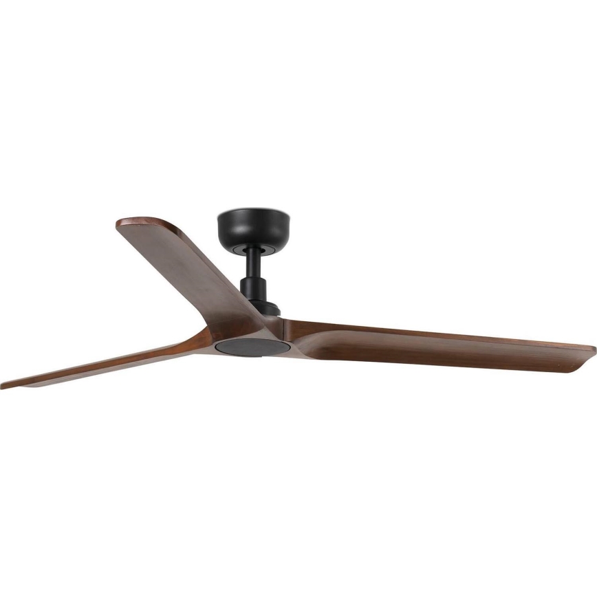 FARO 33809WT - Laeventilaator HEYWOOD L puit/must d. 132 cm Wi-Fi Tuya + kaugjuhtimispult