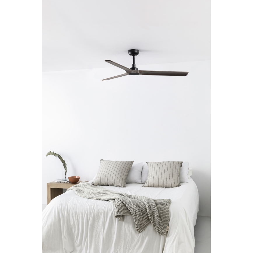 FARO 33809WT - Laeventilaator HEYWOOD L puit/must läbimõõt 132 cm Wi-Fi Tuya + kaugjuhtimispult