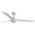 FARO 33814WT-20 - LED-hämardatav laeventilaator PUNT M LED/18W/230V 2700/3000/4000K valge läbimõõt 132 cm Wi-Fi Tuya + kaugjuhtimispult