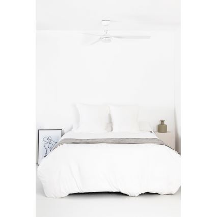 FARO 33814WT-20 - LED-hämardatav laeventilaator PUNT M LED/18W/230V 2700/3000/4000K valge läbimõõt 132 cm Wi-Fi Tuya + kaugjuhtimispult
