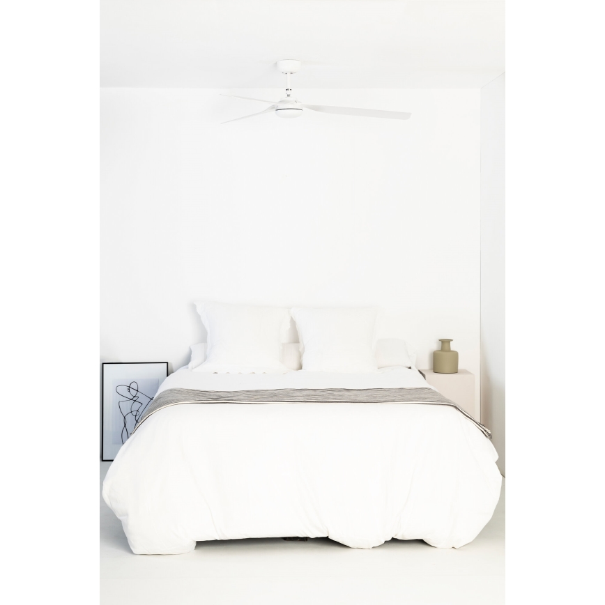 FARO 33814WT - Laeventilaator PUNT M valge d. 132 cm Wi-Fi Tuya + kaugjuhtimispult