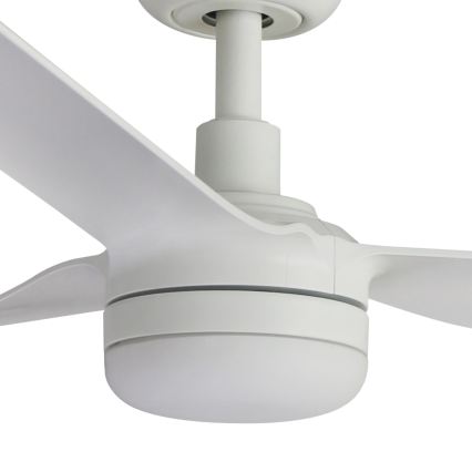 FARO 33814WT1S - Hämardatav LED-laeventilaator PUNT M LED/18W/230V 2700/3000/4000K läbimõõt 132 cm valge Wi-Fi Tuya + kaugjuhtimispult