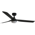 FARO 33815WT-21 - hämardatav LED-laeventilaator PUNT M LED/18W/230V 2700/3000/4000K must, läbimõõt 132 cm Wi-Fi Tuya + kaugjuhtimispult