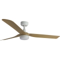 FARO 33816WT-20 - Hämardatav LED-laeventilaator PUNT M LED/18W/230V pruun/valge läbimõõt 132 cm Wi‑Fi Tuya + kaugjuhtimispult