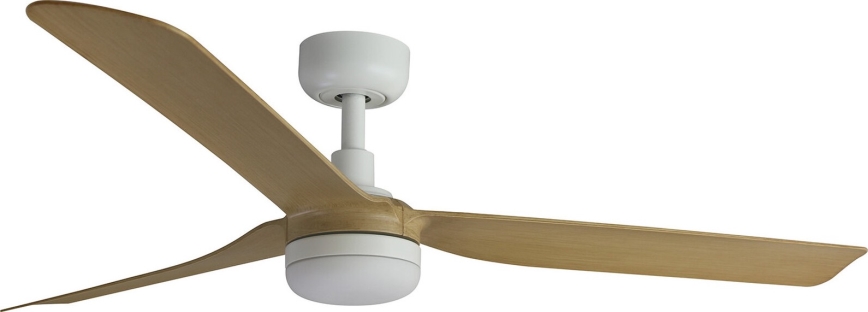 FARO 33816WT-20 - LED Hämardatav laeventilaator PUNT M LED/18W/230V pruun/valge d. 132 cm Wi-Fi Tuya + kaugjuhtimispult