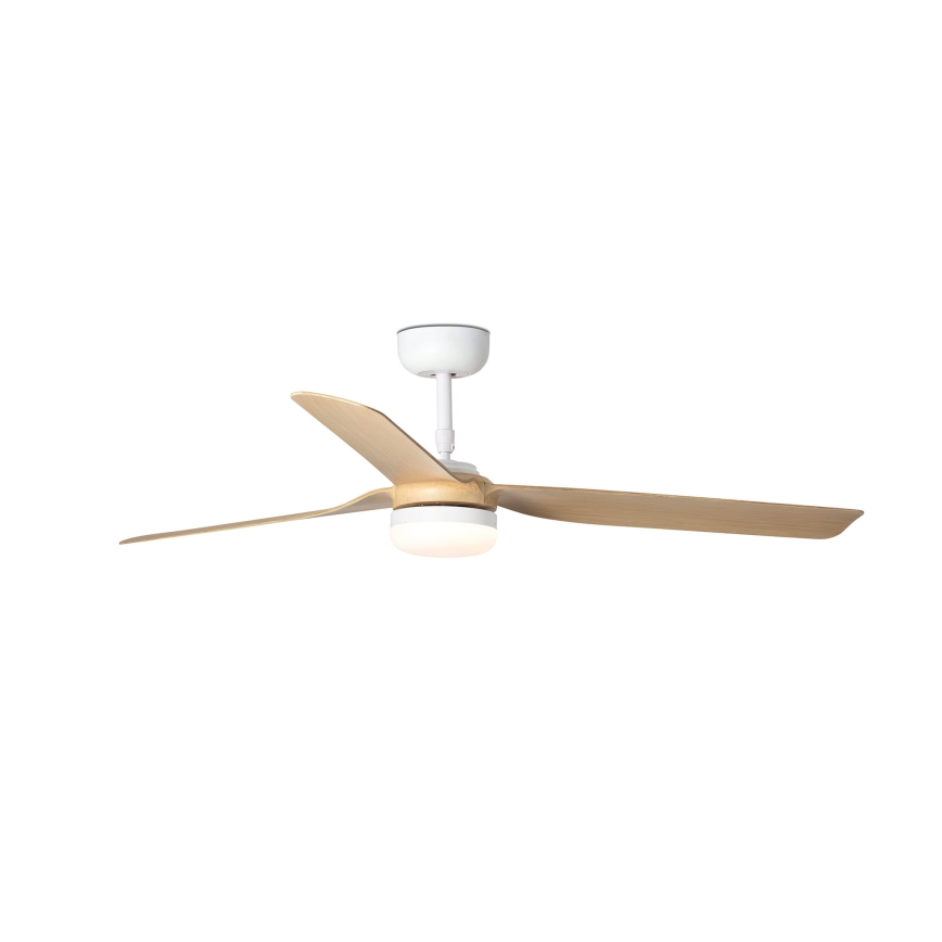 FARO 33816WT-20 - LED Hämardatav laeventilaator PUNT M LED/18W/230V pruun/valge d. 132 cm Wi-Fi Tuya + kaugjuhtimispult