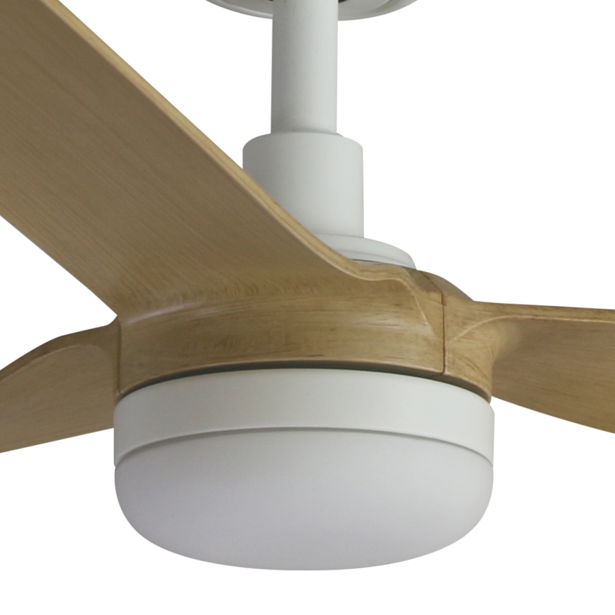 FARO 33816WT-20 - LED Hämardatav laeventilaator PUNT M LED/18W/230V pruun/valge d. 132 cm Wi-Fi Tuya + kaugjuhtimispult