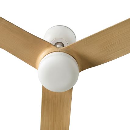 FARO 33816WT-20 - LED Hämardatav laeventilaator PUNT M LED/18W/230V pruun/valge d. 132 cm Wi-Fi Tuya + kaugjuhtimispult