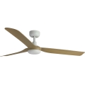 FARO 33816WT - Laeventilaator PUNT M pruun/valge d. 132 cm Wi-Fi Tuya + kaugjuhtimispult