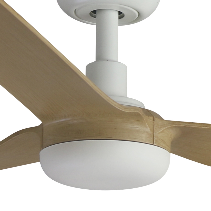 FARO 33816WT - Laeventilaator PUNT M pruun/valge d. 132 cm Wi-Fi Tuya + kaugjuhtimispult