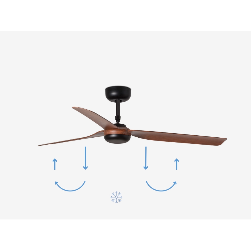 FARO 33817 - Laeventilaator PUNT pruun/must d. 130 cm + kaugjuhtimispult