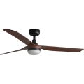 FARO 33817WT-21 - Hämardatav LED-laeventilaator PUNT M LED/18W/230V pruun/must läbimõõt 132 cm Wi-Fi Tuya + kaugjuhtimispult