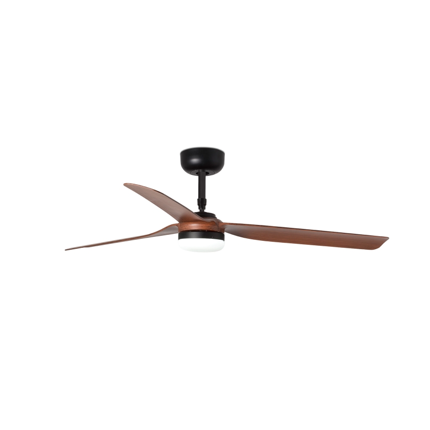 FARO 33817WT-21 - Hämardatav LED-laeventilaator PUNT M LED/18W/230V pruun/must läbimõõt 132 cm Wi-Fi Tuya + kaugjuhtimispult