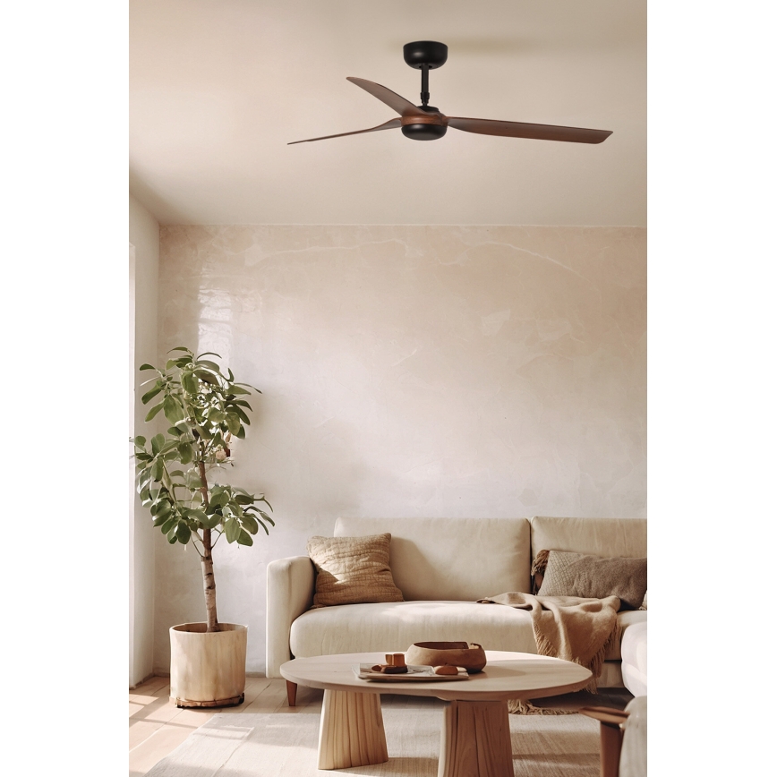 FARO 33817WT - Laeventilaator PUNT M pruun/must d. 132 cm Wi-Fi Tuya + kaugjuhtimispult
