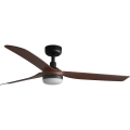 FARO 33817WT1S - LED hämardatav laeventilaator PUNT M LED/18W/230V 2700/3000/4000K läbilõige 132 cm pruun/must Wi-Fi Tuya + kaugjuhtimispult