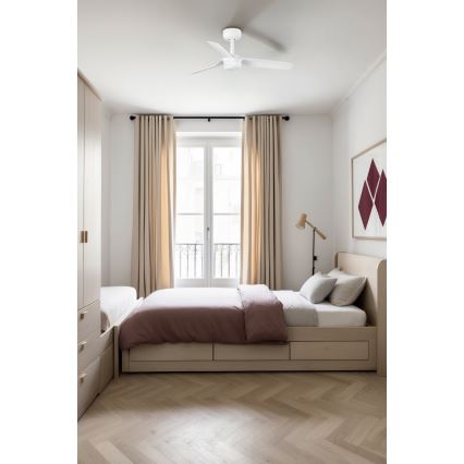 FARO 33820-1TW - LED-hämardatav laeventilaator MINI PUNT S LED/10W 2700/3000/4000K valge läbimõõt 90 cm + kaugjuhtimispult