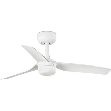 FARO 33820WT-1TW - Hämardatav LED-laeventilaator MINI PUNT LED/10W/230V 2700/3000/4000K valge läbimõõt 90 cm Wi-Fi Tuya + kaugjuhtimispult