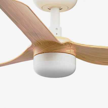 FARO 33821-1TW - LED Hämardatav laeventilaator MINI PUNT S LED/10W 2700/4000/6000K puit/valge d. 90 cm + kaugjuhtimispult