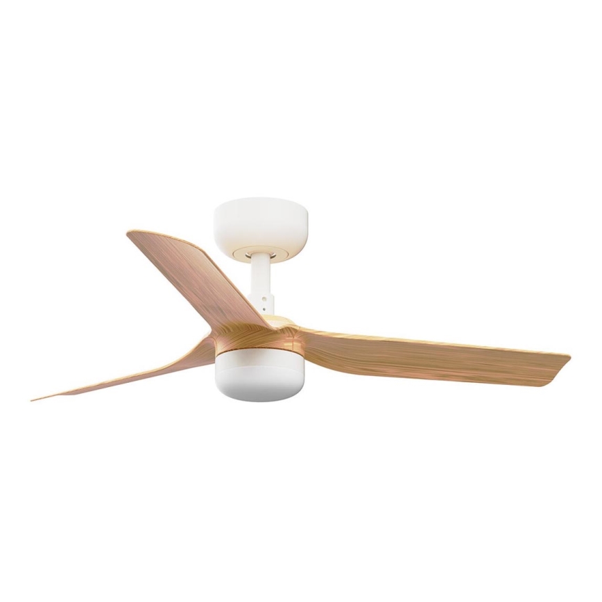 FARO 33821WT-1TW - LED Hämardatav laeventilaator MINI PUNT S LED/10W/230V 2700/4000/6000K pruun/valge d. 90 cm Wi-Fi Tuya + kaugjuhtimispult