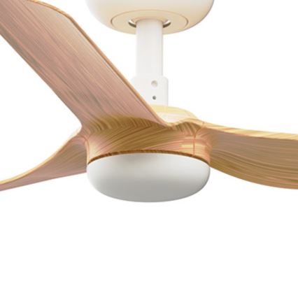 FARO 33821WT - Laeventilaator MINI PUNT S pruun/valge d. 90 cm Wi-Fi Tuya + kaugjuhtimispult
