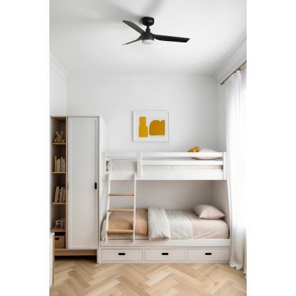 FARO 33822-1TW - LED hämardatav laeventilaator MINI PUNT S LED/10W 2700/3000/4000K, must, läbimõõt 90 cm + kaugjuhtimispult