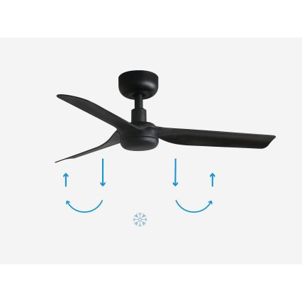 FARO 33822 - Laeventilaator MINI PUNT S must d. 90 cm + kaugjuhtimispult