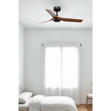 FARO 33823WT - Laeventilaator MINI PUNT S pruun/must d. 90 cm Wi-Fi Tuya + kaugjuhtimispult