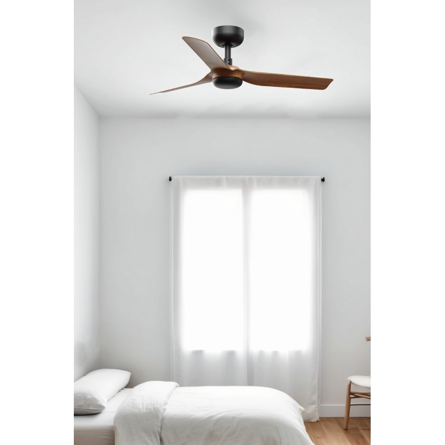 FARO 33823WT - Laeventilaator MINI PUNT S pruun/must d. 90 cm Wi-Fi Tuya + kaugjuhtimispult