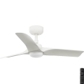 FARO 33824-1TW - LED-hämardatav laeventilaator HEY S LED/10W/230V 2700/3000/4000K valge läbimõõt 90 cm + kaugjuhtimispult