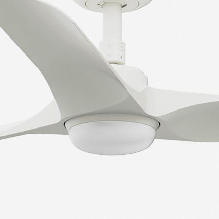FARO 33824-1TW - LED-hämardatav laeventilaator HEY S LED/10W/230V 2700/3000/4000K valge läbimõõt 90 cm + kaugjuhtimispult