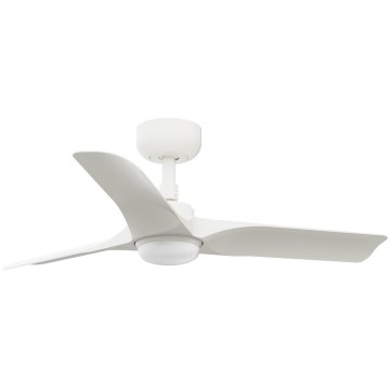 FARO 33824WT1S - hämardatav LED-laeventilaator HEY S LED/10W/230V 2700/3000/4000K läbimõõt 90 cm valge Wi-Fi Tuya + kaugjuhtimispult