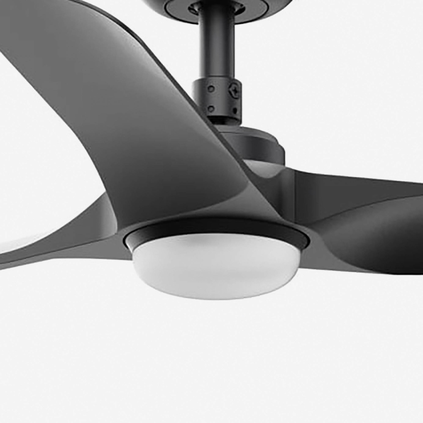 FARO 33825-1TW - LED-hämardatav laeventilaator HEY S LED/10W/230V 2700/3000/4000K must, läbimõõt 90 cm + kaugjuhtimispult