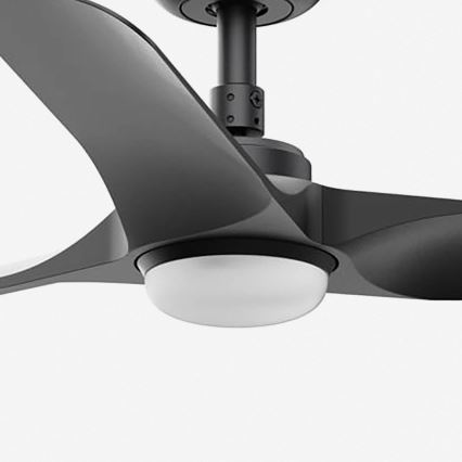 FARO 33825WT-1TW - LED Hämardatav laeventilaator HEY S LED/10W/230V 2700/4000/6000K must d. 90 cm Wi-Fi Tuya + kaugjuhtimispult