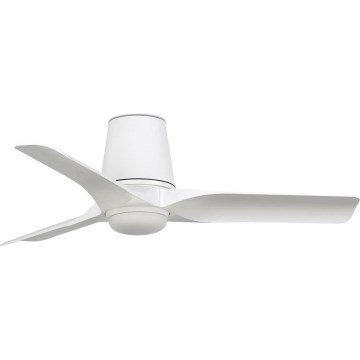 FARO 33826WT-1TW - LED-hämardatav laeventilaator HEY TUB S, LED 10 W, 230 V, 2700/3000/4000 K, valge, Ø 90 cm, Wi‑Fi Tuya + kaugjuhtimispult