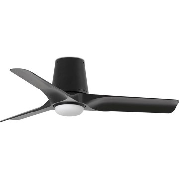 FARO 33827-1TW - LED-hämardatav laeventilaator HEY TUB S LED/10W/230V 2700/3000/4000K must, läbimõõt 90 cm + kaugjuhtimispult