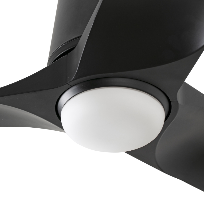 FARO 33827-1TW - LED Hämardatav laeventilaator HEY TUB S LED/10W/230V 2700/4000/6000K must d. 90 cm + kaugjuhtimispult